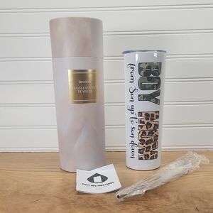 Onebttl Stainless Steel Tumbler with Straw And Brush Boy Mom